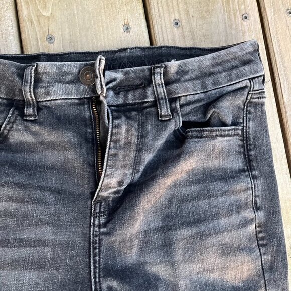 American Eagle Black Distressed Hi-Rise Jegging Curvy Jeans Size 4 - Picture 7 of 10